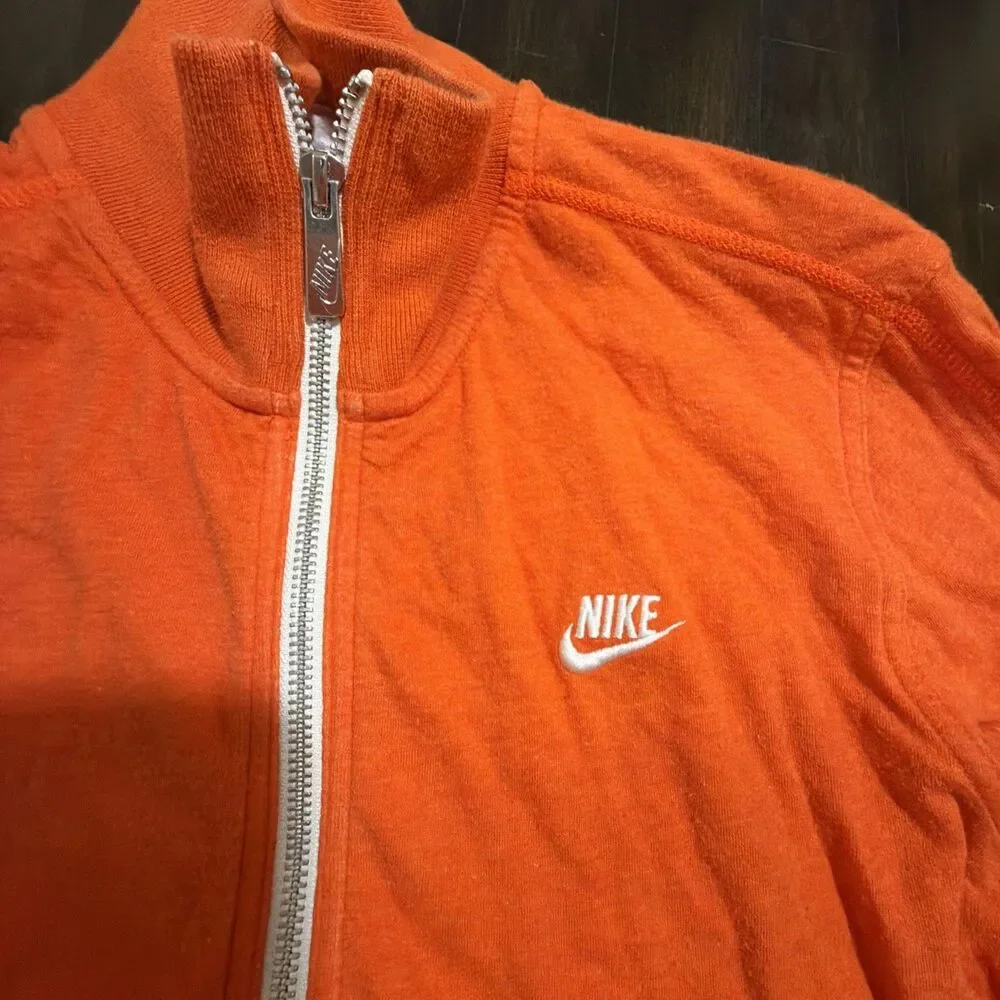 Nike Sweatshirt Full Zip Men's Medium Vintage Metal Zip